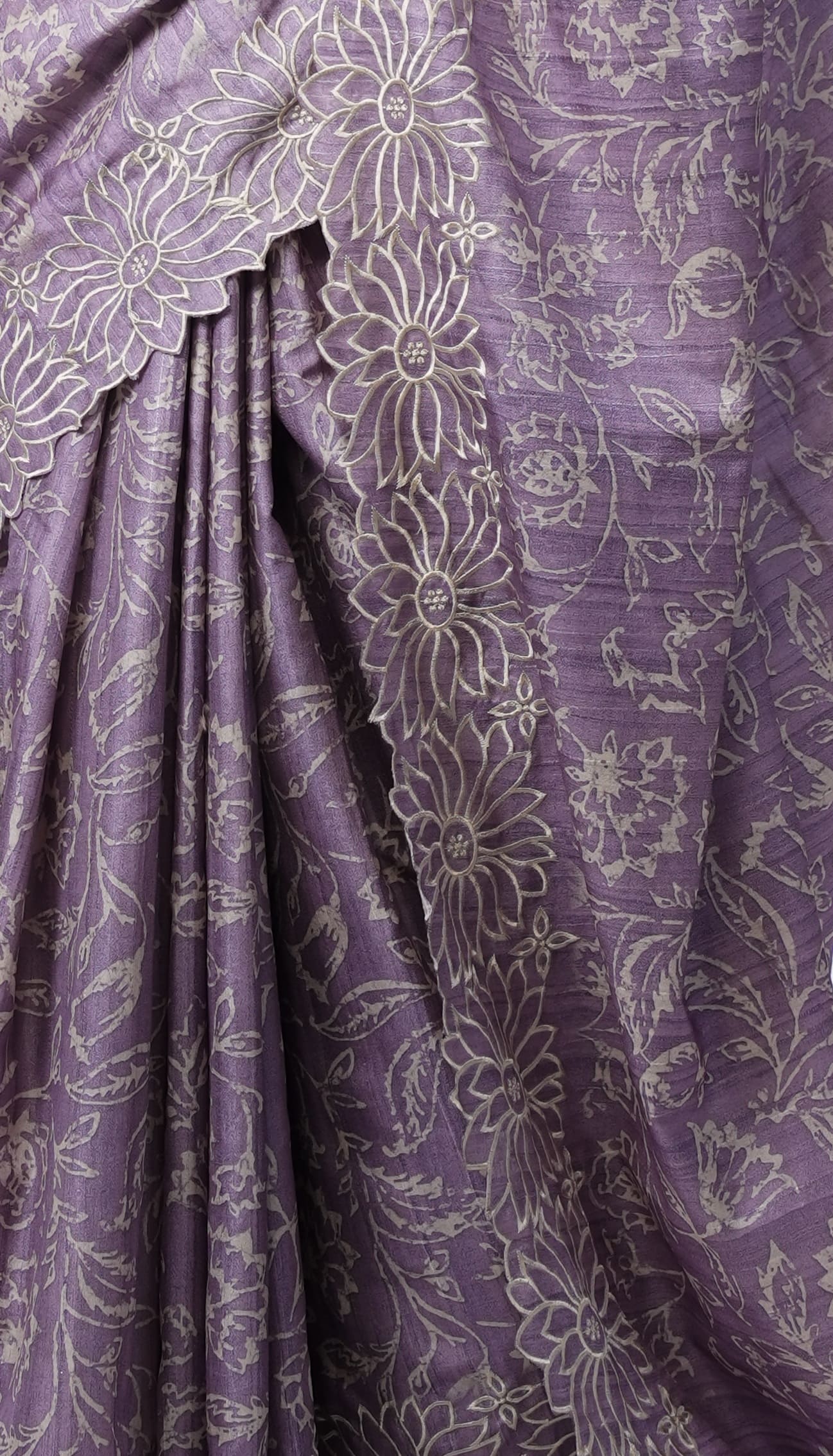 Lilac Petals - Semi Tussar