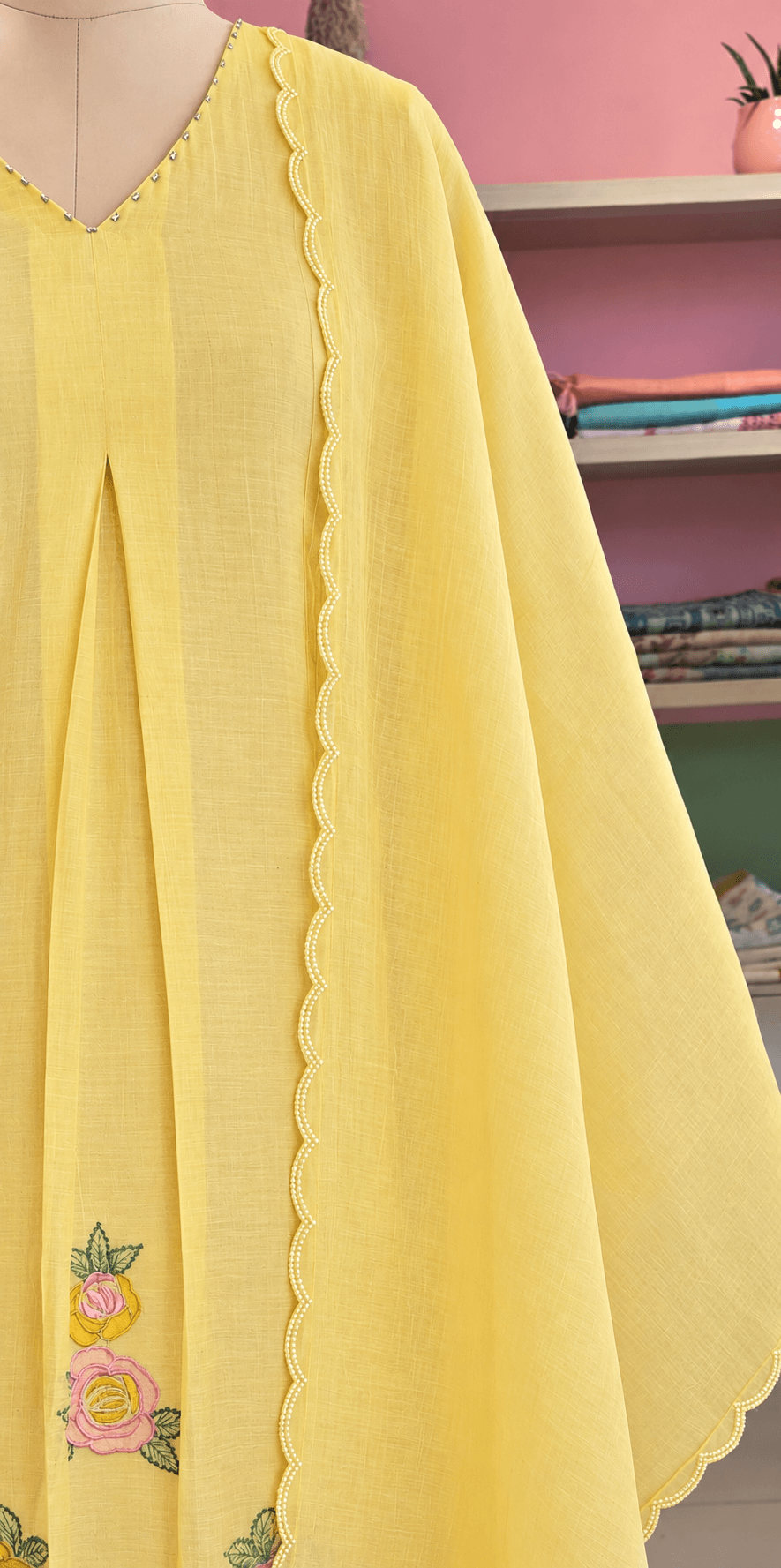 Elegant Sunshine Yellow Chanderi Salwar Set