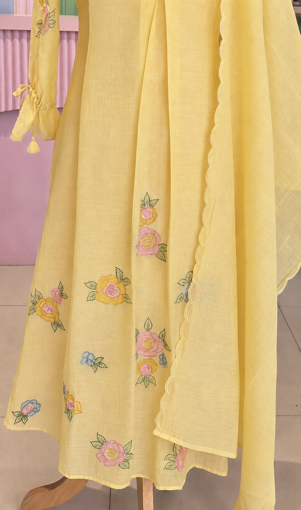 Elegant Sunshine Yellow Chanderi Salwar Set