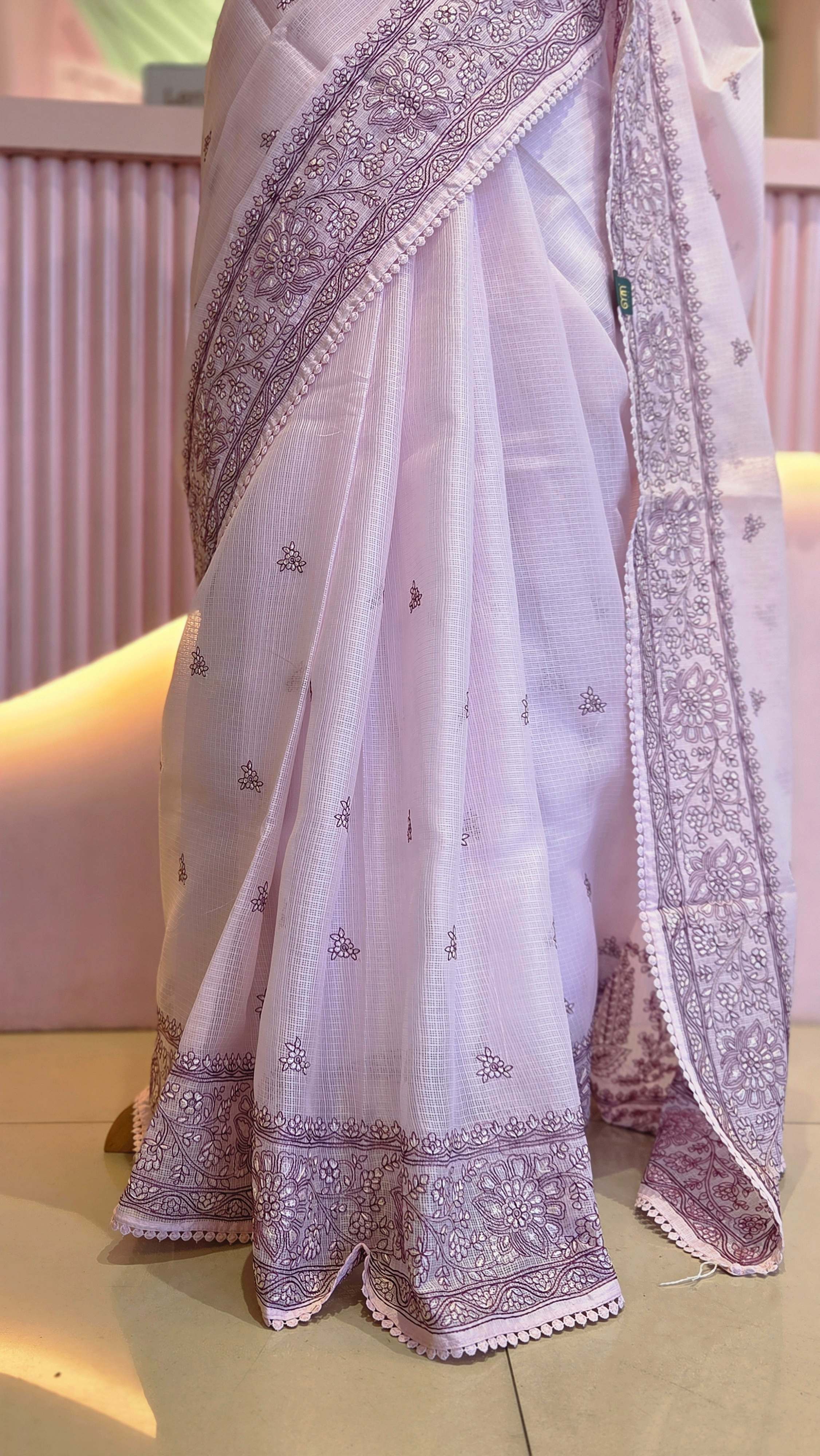 Elegant Soft Pink Kota Saree
