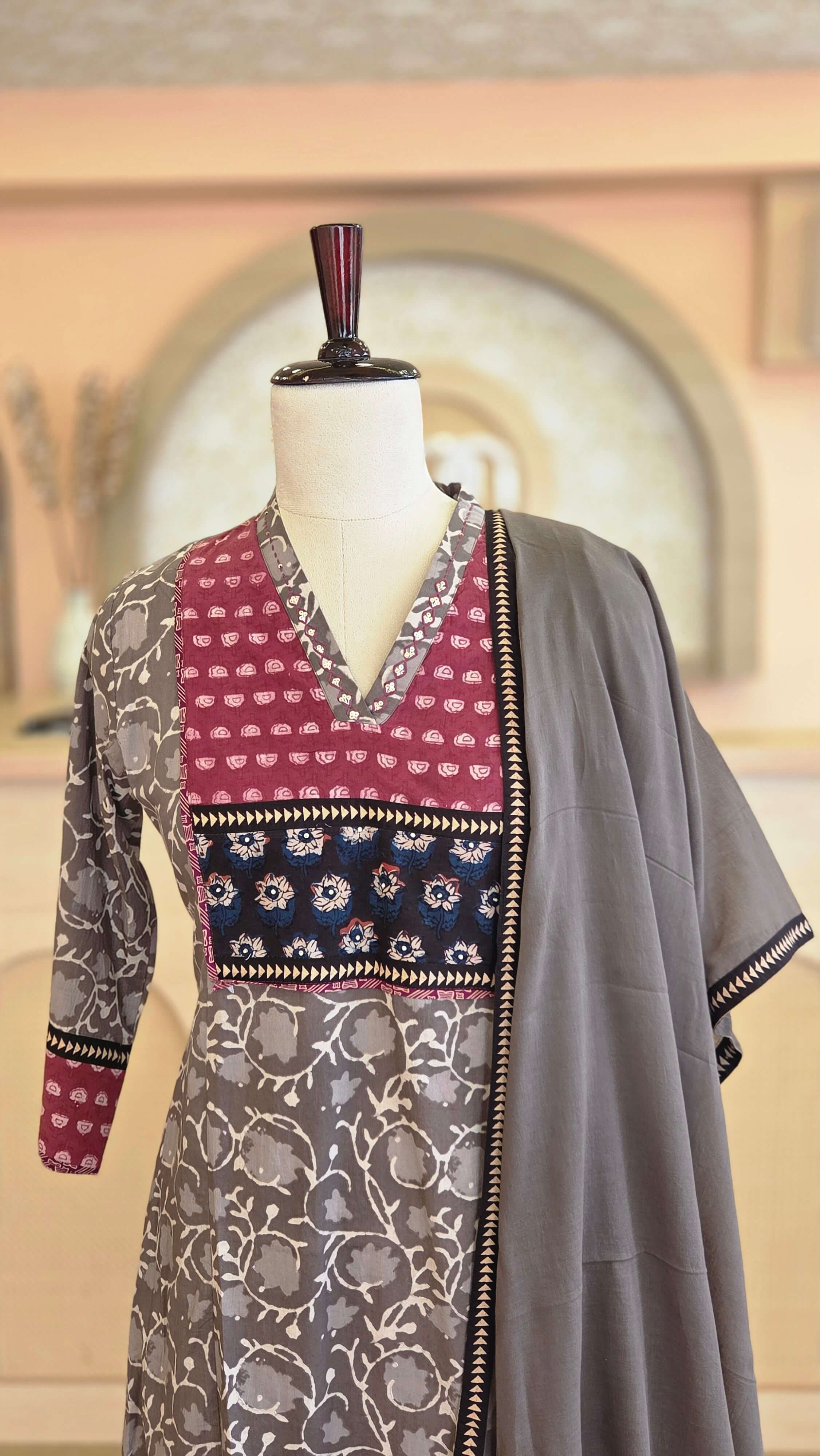 Elegant Printed Cotton Salwar Suit Set