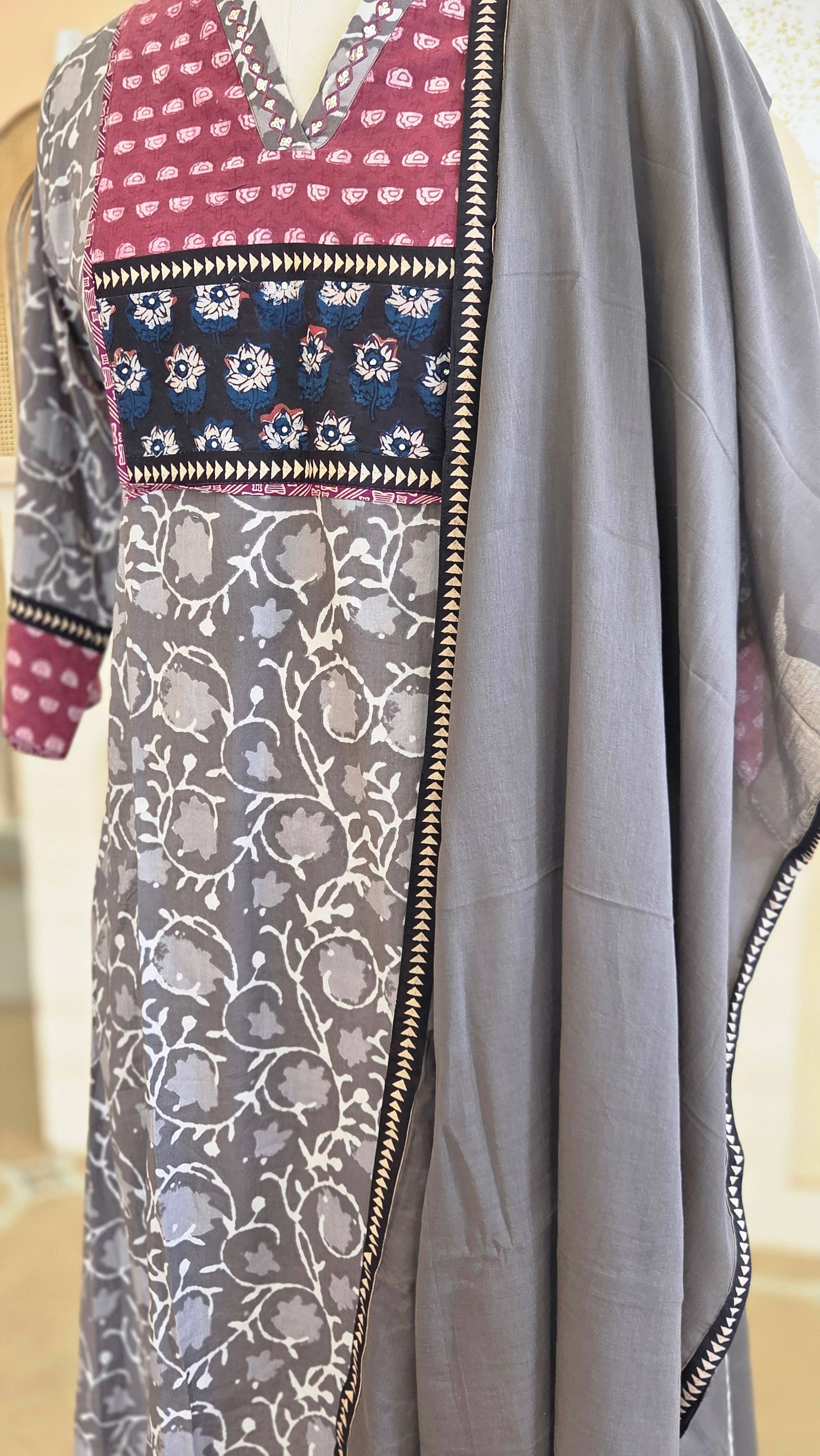 Elegant Printed Cotton Salwar Suit Set