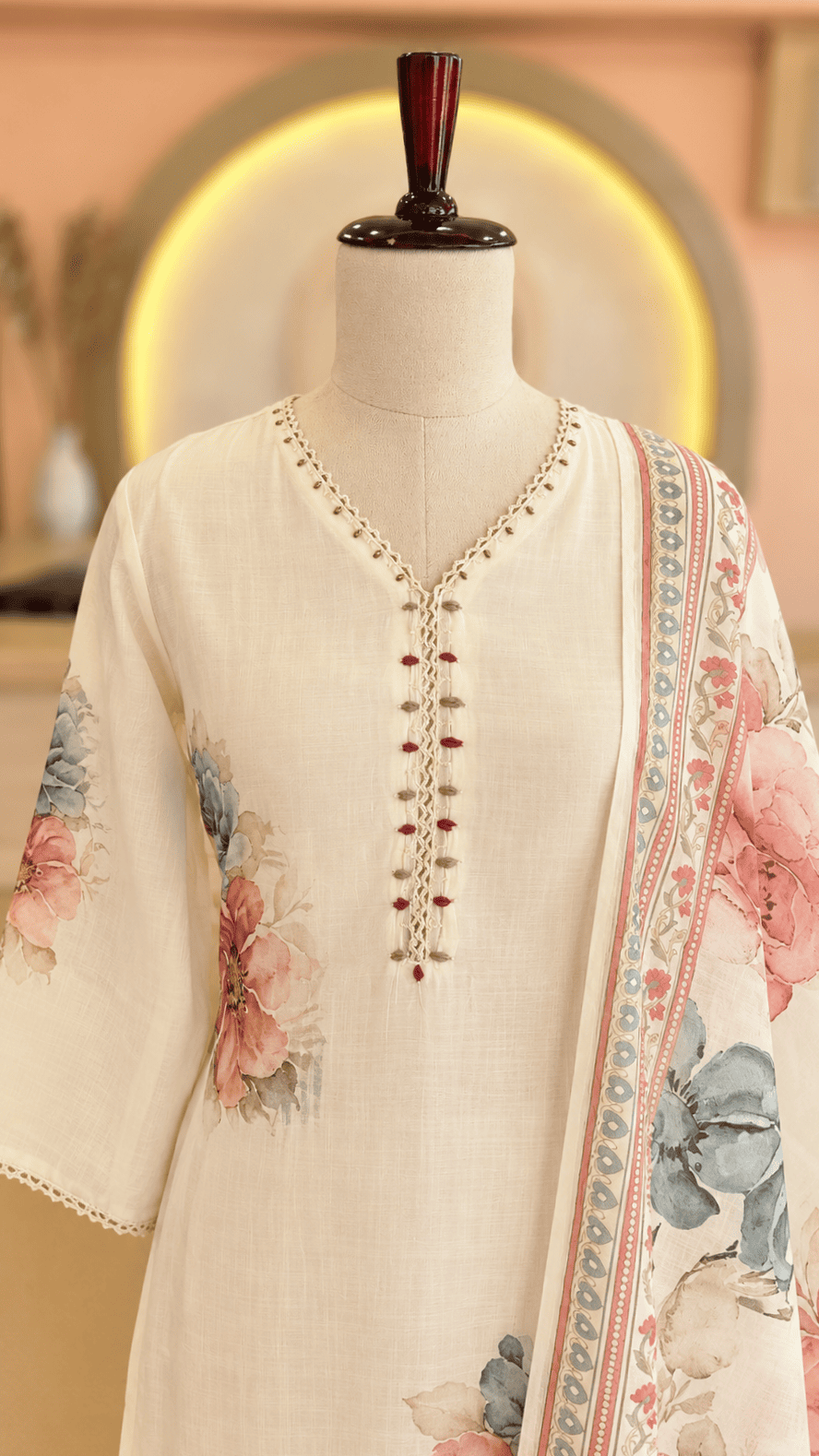 Elegance in Bloom Chanderi Salwar Set