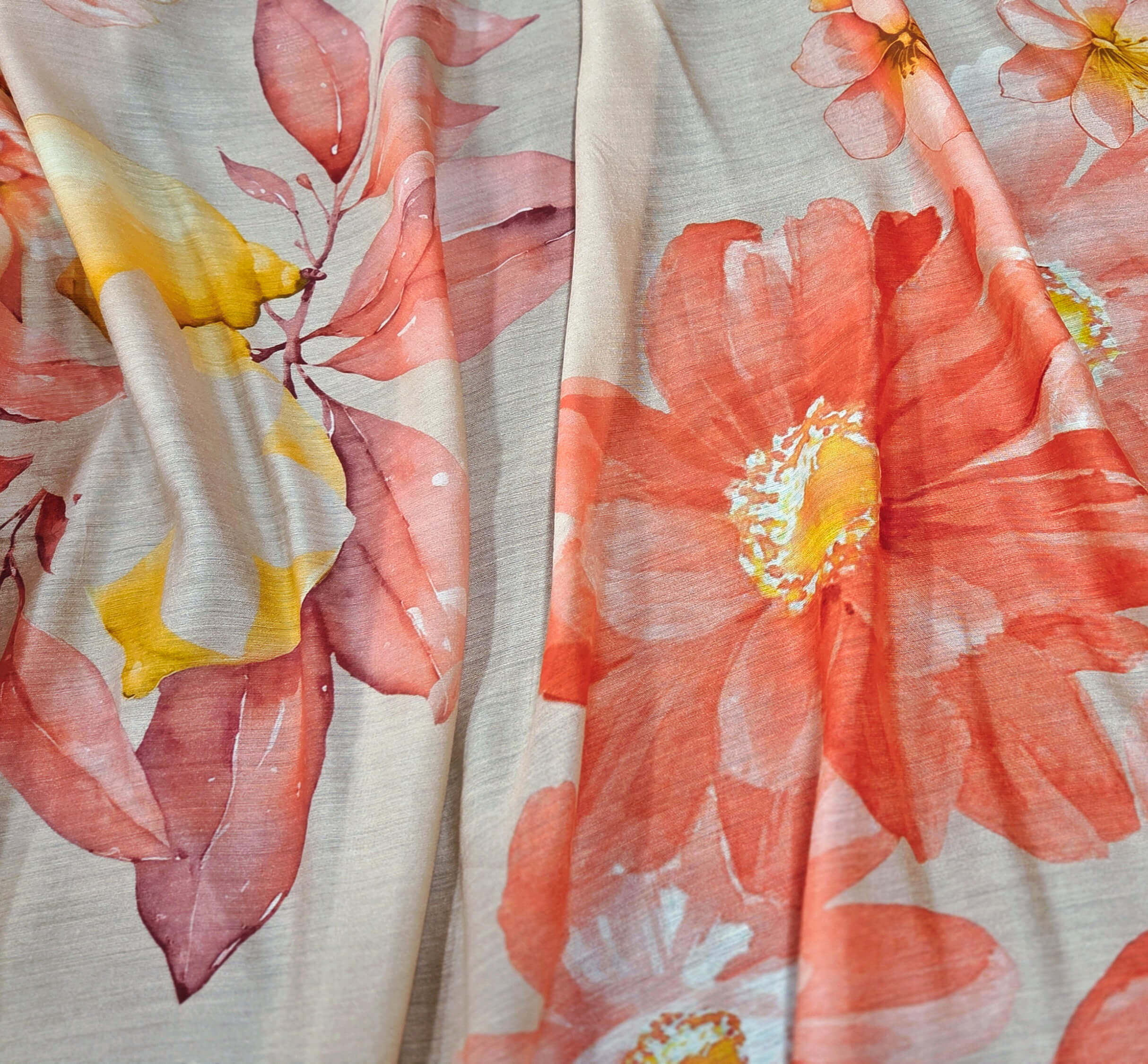 Elegant Floral Organza Saree