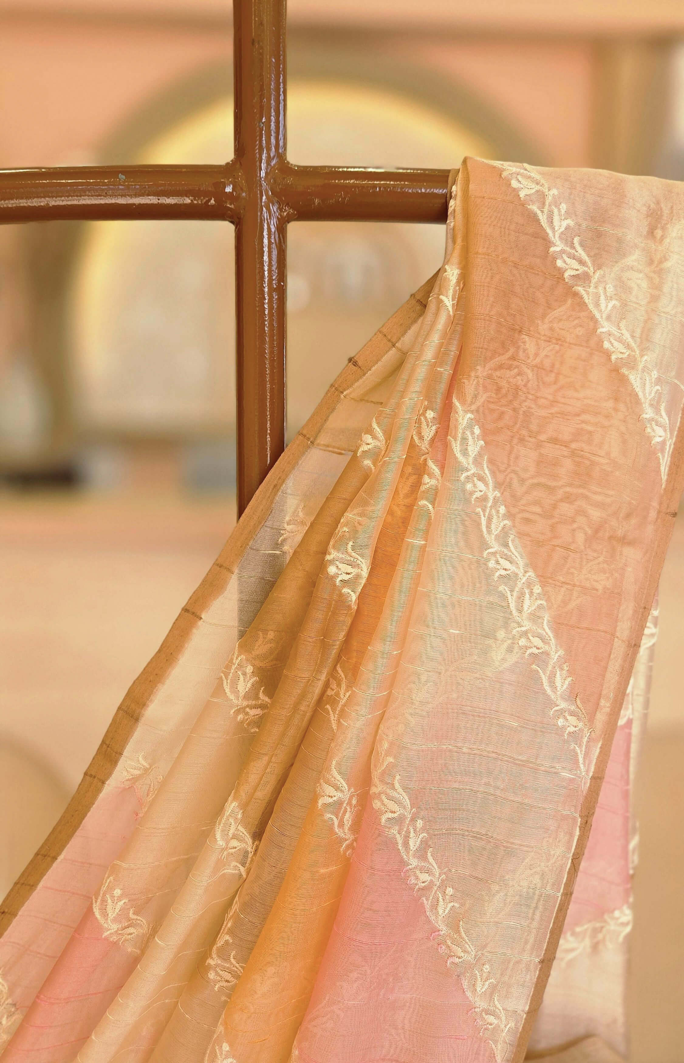 Kora Silk Organza Multi-Tone Saree