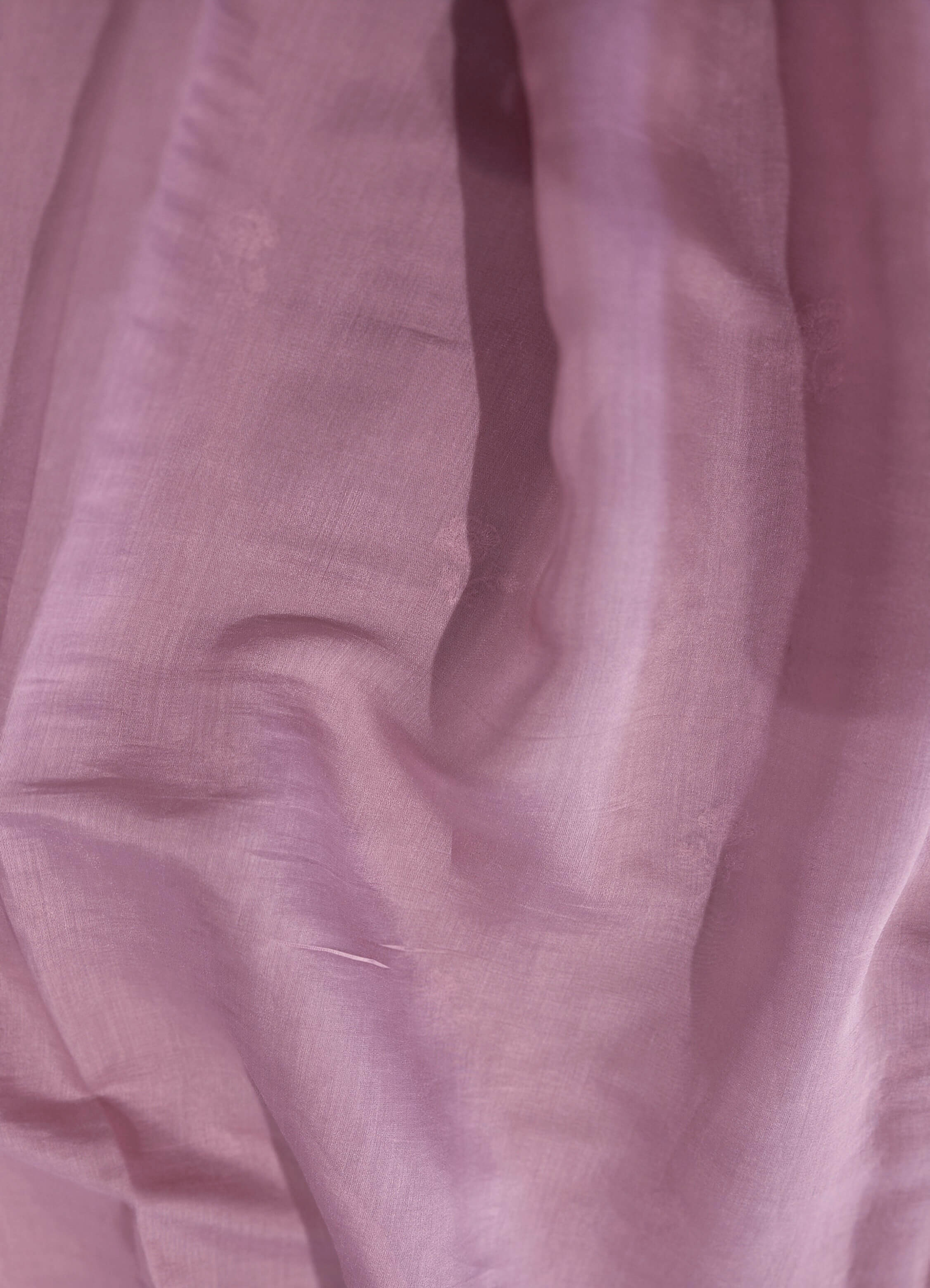 Lavender Mul Chanderi Embroidered Saree