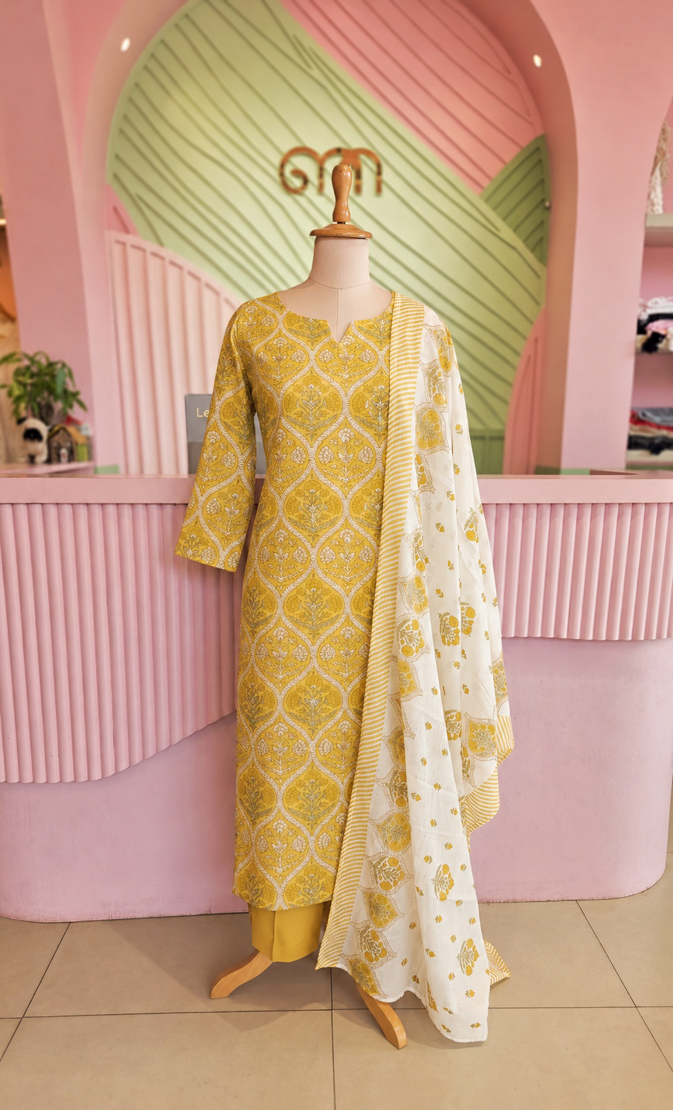 Yellow Cotton Salwar Set