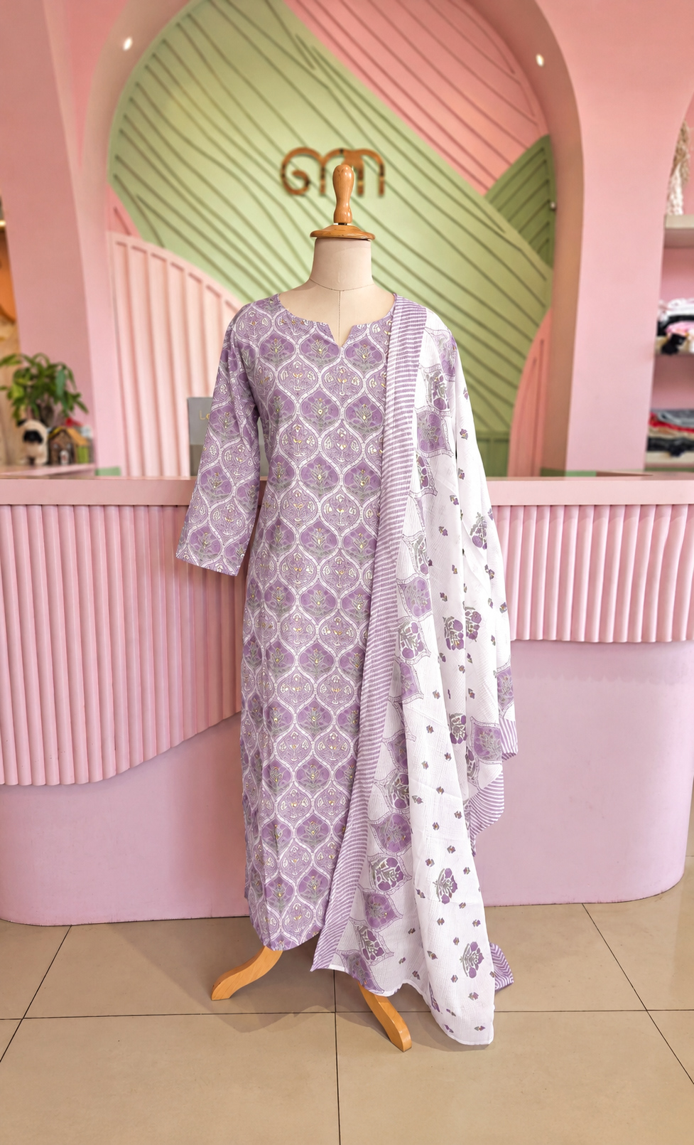 Lavender Cotton Salwar Set