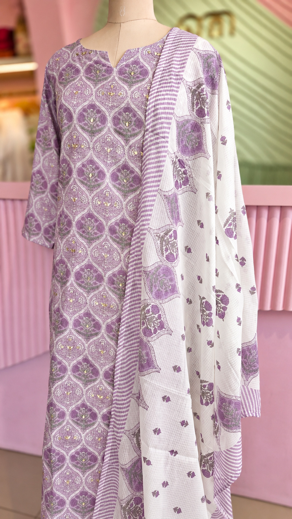 Lavender Cotton Salwar Set
